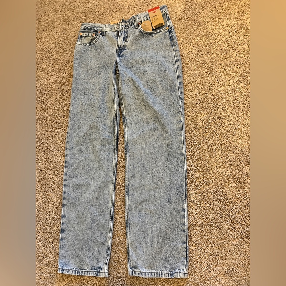 Levi Straight Le Blue Jeans